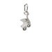 baby carriage charm, sterling silver