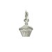 cupcake charm, sterling silver