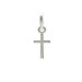 simple cross charm, sterling silver
