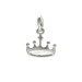 crown charm, sterling silver