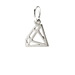 diamond charm, sterling silver