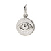 eye charm, sterling silver