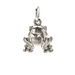 frog charm, sterling silver