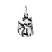 fox charm, sterling silver