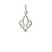open fleur de lis charm, sterling silver