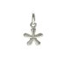 groovy flower charm, sterling silver