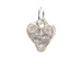 stone heart charm, gold dipped