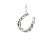 horseshoe charm, sterling silver