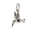 hummingbird charm, sterling silver