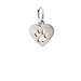 best friends heart charm, sterling silver