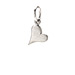 happy heart charm, sterling silver