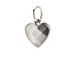 faceted heart charm, sterling silver