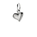 full heart charm, sterling silver