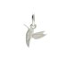 hummingbird charm, sterling silver
