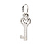 heart key charm, sterling silver