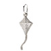 kite charm, sterling silver