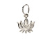 lotus charm, sterling silver