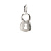 locked charm, sterling silver