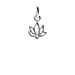 happy lotus charm, sterling silver