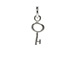 simple key charm, sterling silver