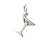 martini charm, sterling silver