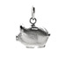 piggy bank charm, sterling silver