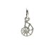 nautilus shell charm, sterling silver