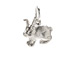 rabbit charm, sterling silver