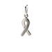ribbon charm, sterling silver