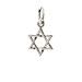 jewish star charm, sterling silver