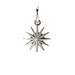 starburst charm, sterling silver