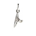 shark tooth charm, sterling silver