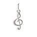 treble clef charm, sterling silver