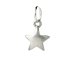 full star charm, sterling silver