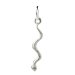 serpent charm, sterling silver