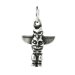 totem pole charm, sterling silver