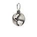 globe charm, sterling silver
