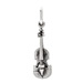 violin charm, sterling silver