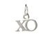 "xo" charm, sterling silver