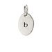 "B" charm, sterling silver