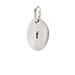 "F" charm, sterling silver