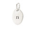 "N" charm, sterling silver