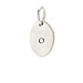 "O" charm, sterling silver