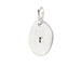 "R" charm, sterling silver