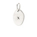 "X" charm, sterling silver