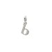 open b charm, sterling silver