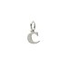 open c charm, sterling silver