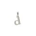 open d charm, sterling silver
