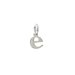 open e charm, sterling silver