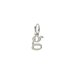 open g charm, sterling silver